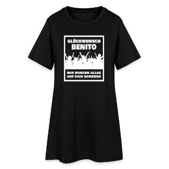 Geschenk für Benito - Frauen T-Shirt-Kleid - Schwarz - Vorne