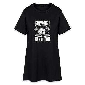 Charpentier Papa Oncle Bois Bois Bois - Robe T-shirt Femme - noir - Devant