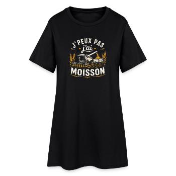 T-shirt J'peux Pas J'ai Moisson Agriculteur - Robe T-shirt Femme - noir - Devant