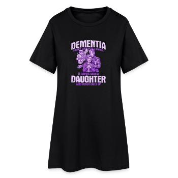 Démence : ma fille n’abandonne jamais - Robe T-shirt Femme - noir - Devant