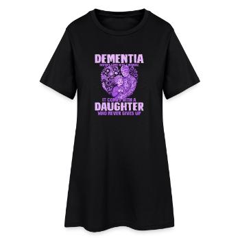 Dementia Daughter Perseverance Shirt - Women’s T-Shirt Dress - black - Front