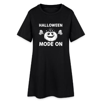 Halloween Mode On Halloween Party Ideas - Frauen T-Shirt-Kleid - Schwarz - Vorne