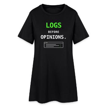 Journaux avant les options Don d’humour informatique pour sysadmin - Robe T-shirt Femme - noir - Devant