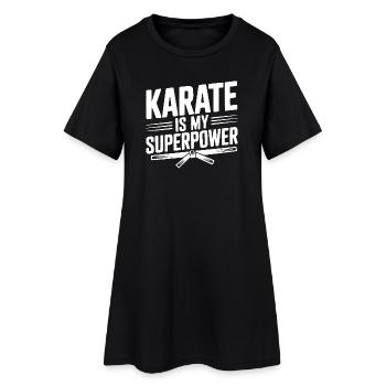 Karate Is My Superpower - Women’s T-Shirt Dress - black - Front