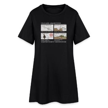 Guide de terrain : Sanitation des déchets en milieu sauvage - Robe T-shirt Femme - noir - Devant