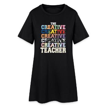 Creative Teacher Teacher Colorful Gift - Women’s T-Shirt Dress - black - Front