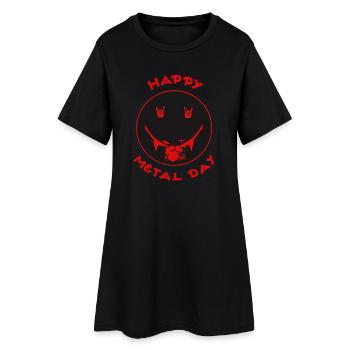 Joyeuse Journée Metal Icône de la batterie - Robe T-shirt Femme - noir - Devant