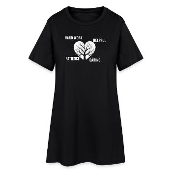 Quota de travailleurs sociaux Travail social de travailleurs acharnés - Robe T-shirt Femme - noir - Devant