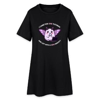 One Tutorial, New Identity – Moth Humor - Women’s T-Shirt Dress - black - Front