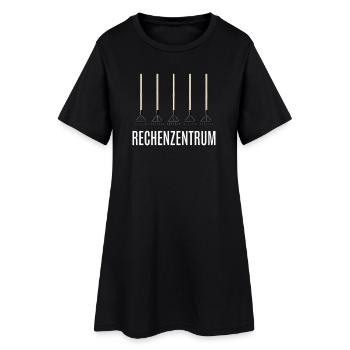 Leiter vom Rechenzentrum Gartenoutfit Gartenarbeit - Frauen T-Shirt-Kleid - Schwarz - Vorne