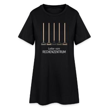 Leiter vom Rechenzentrum Gartenoutfit Gartenarbeit - Frauen T-Shirt-Kleid - Schwarz - Vorne
