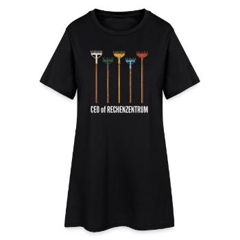 Rechenzentrum Gärtner Garten Gartenarbeit - Frauen T-Shirt-Kleid - Schwarz - Vorne