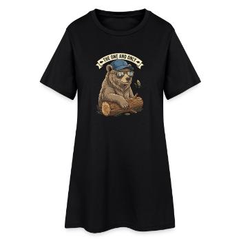 Cool Papa Bear - Fishing & Nature Gift - Women’s T-Shirt Dress - black - Front