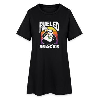 J’ai besoin de snacks, d’humour animalier drôle - Robe T-shirt Femme - noir - Devant