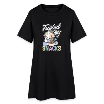 J’ai besoin de snacks, d’humour animalier drôle - Robe T-shirt Femme - noir - Devant