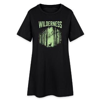 Hiking - Outdoor Adventure - Wilderness - Women’s T-Shirt Dress - black - Front