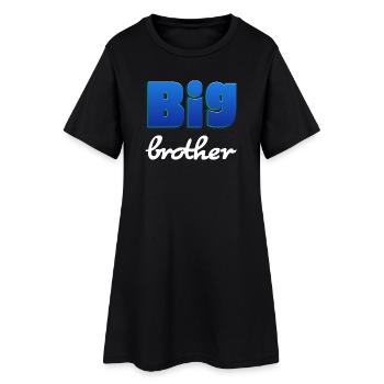 Big Brother lettering for big brother - Women’s T-Shirt Dress - black - Front