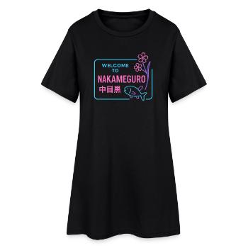 Welcome to Nakameguro - Robe T-shirt Femme - noir - Devant