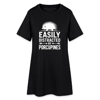 Porcupine Sayings Porcupine Gift - Women’s T-Shirt Dress - black - Front