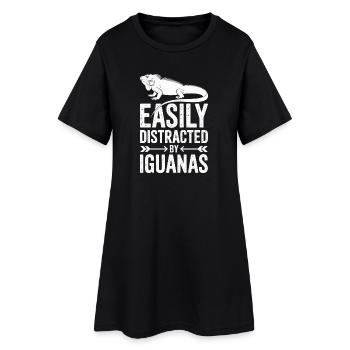 Dictons des iguanes, drôles d’iguanes, cadeau des iguanes. - Robe T-shirt Femme - noir - Devant