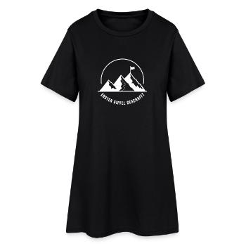 Erster Gipfel Geschafft – Bergsteiger Abenteuer - Frauen T-Shirt-Kleid - Schwarz - Vorne