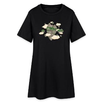 Floating Islands - Women’s T-Shirt Dress - black - Front