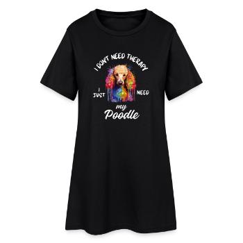 Yorkie Cupcake Art - Women’s T-Shirt Dress - black - Front