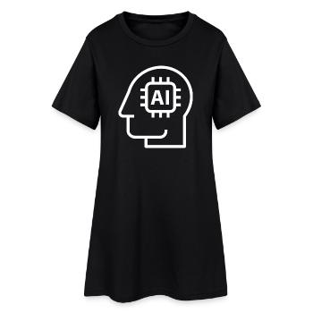Ai, Künstliche Intelligenz, KI Technologie - Frauen T-Shirt-Kleid - Schwarz - Vorne