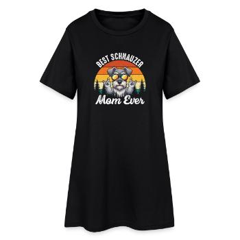 Best Schnauzer Mom Ever Proud Dog Parent - Women’s T-Shirt Dress - black - Front
