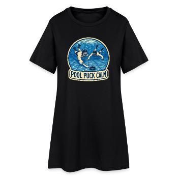 POOL PUCK CALM - Women’s T-Shirt Dress - black - Front