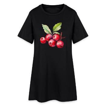 Cranberry Kostüm Karneval Fasching Rot Cranberries - Frauen T-Shirt-Kleid - Schwarz - Vorne