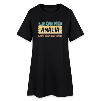 Geschenk für Amalia - Frauen T-Shirt-Kleid - Schwarz - Vorne