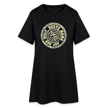 1992 - Frauen T-Shirt-Kleid - Schwarz - Vorne