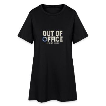 Student Humor – Out of Office Summer Ended - Women’s T-Shirt Dress - black - Front