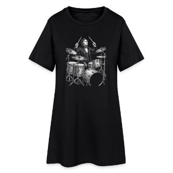 Franklin Pierce Trommler Skizzenstil - Frauen T-Shirt-Kleid - Schwarz - Vorne