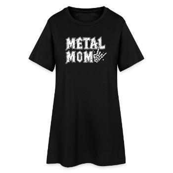 Metal Mom Gift Mom Heavy Metal Rock - Women’s T-Shirt Dress - black - Front