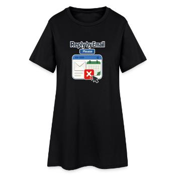Arbeitsplatzhumor Antwort per E-Mail Bitte, Kalender De - Frauen T-Shirt-Kleid - Schwarz - Vorne