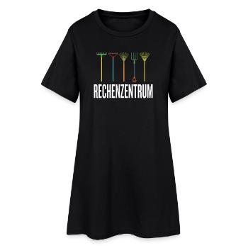 Leiter vom Rechenzentrum Gärtner Gärtnerin Garten - Frauen T-Shirt-Kleid - Schwarz - Vorne