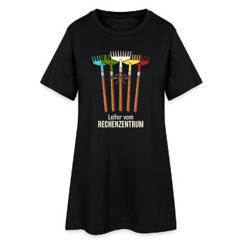 Rechenzentrum Gartenarbeit Landschftsgärtner - Frauen T-Shirt-Kleid - Schwarz - Vorne