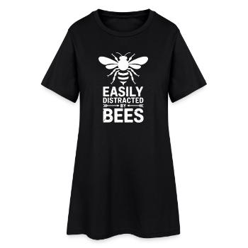 Bienen Sprüche Biene Lustiges Bienen Geschenk - Frauen T-Shirt-Kleid - Schwarz - Vorne