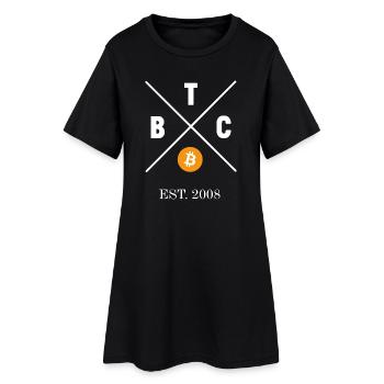 Bitcoin Freedom BTC Crypto Bitcoin Trader To Moon - Women’s T-Shirt Dress - black - Front
