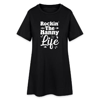 Childcare Provider Rockin The Nanny Life Daycare - Women’s T-Shirt Dress - black - Front