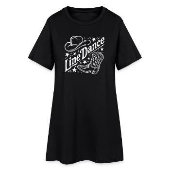 Line Dance Western Country - Women’s T-Shirt Dress - black - Front