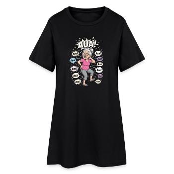 Ouch Granny Comicburst - Women’s T-Shirt Dress - black - Front