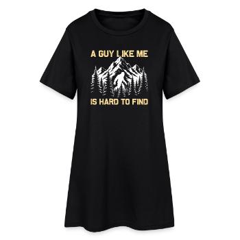 A guy like me is hard to find Wandern Bergsteigen - Frauen T-Shirt-Kleid - Schwarz - Vorne