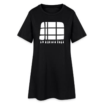 Wolldecke Handarbeit Geschenk - Frauen T-Shirt-Kleid - Schwarz - Vorne