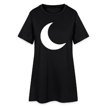Moon Crescent White Gift - Women’s T-Shirt Dress - black - Front