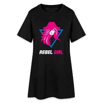 Rebel Girl Bösewicht-Macht - Frauen T-Shirt-Kleid - Schwarz - Vorne