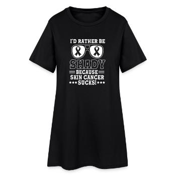 Hautkrebs Melanom - Frauen T-Shirt-Kleid - Schwarz - Vorne