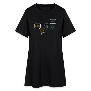 Chemielehrer Chemie Chemiker - Frauen T-Shirt-Kleid - Schwarz - Vorne